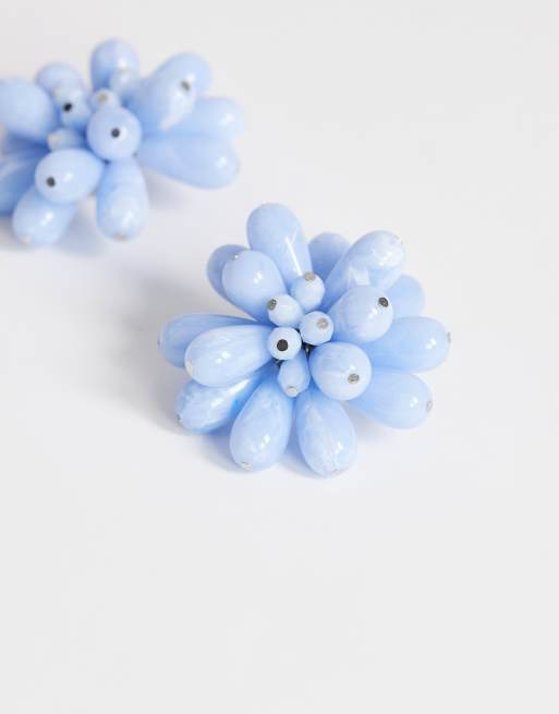 Topshop – Dezi – Ohrringe mit Clusterdesign aus Halbedelsteinen in Blau, 4 von 4