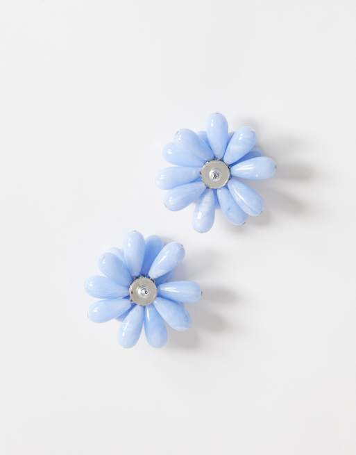 Topshop - Dezi - Oorbellen met halfedelstenen in blauw, 3 van 4