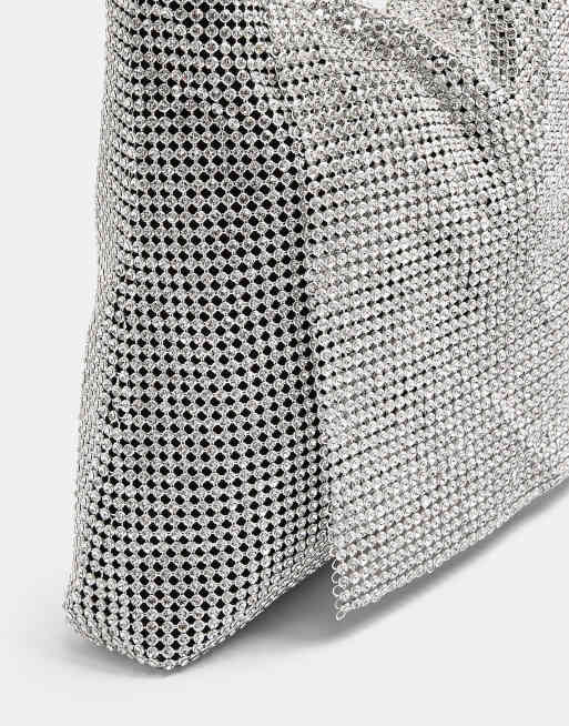 Diamante clutch store bag topshop