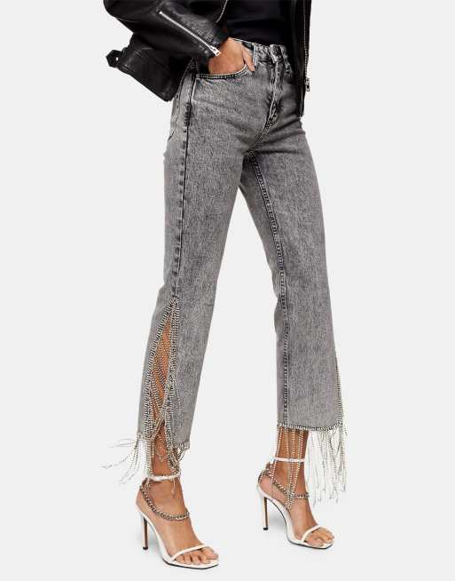 Topshop store diamante jeans