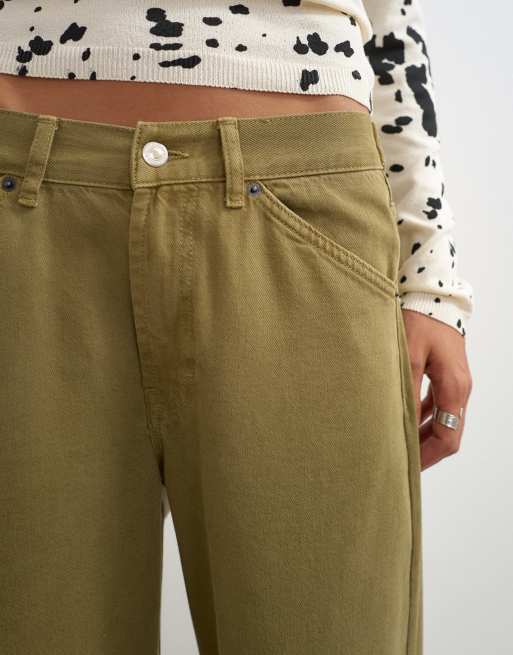 Topshop Dilan baggy jeans med låg midja i khakigrönt, 5 av 5