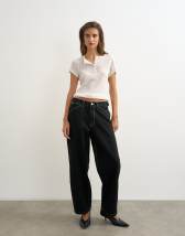 Topshop Dillan Baggy Dad low rise jean in clean black