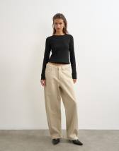 Topshop Dillan Baggy Dad low rise jean in winter oat