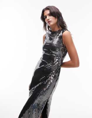 Disco Sequin Midi Dress