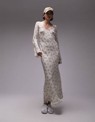 knee length dresses for ladies All The Good Black Ditsy Floral Ruffled Midi Dress  Shop the Mint