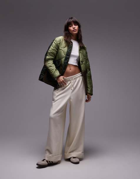 Topshop - Doorgestikt liner jack met patchwork in multi - view 1