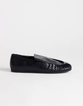 Topshop Dora ruched loafer in black