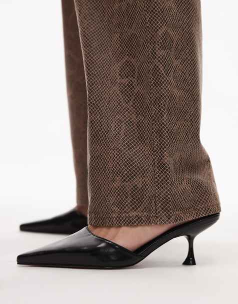Topshop - Dorota - Sabot a punta neri con tacchetto a spillo - view 1