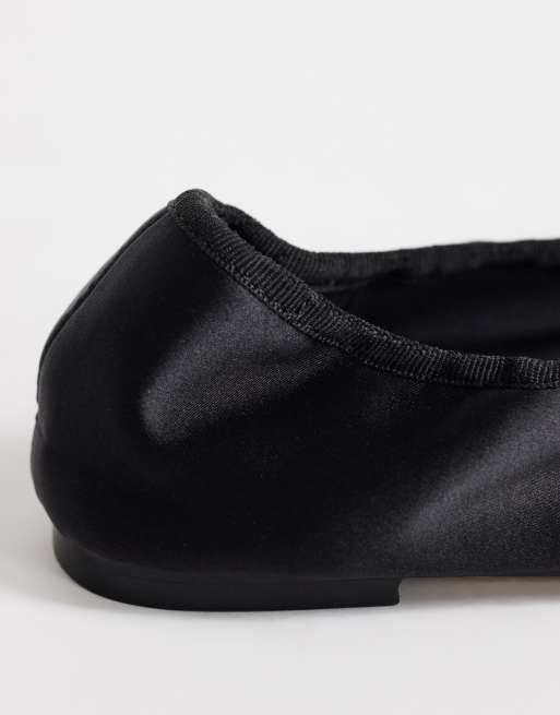 Topshop Dorothy ballerines à bout rond en satin noir, 4 de 4