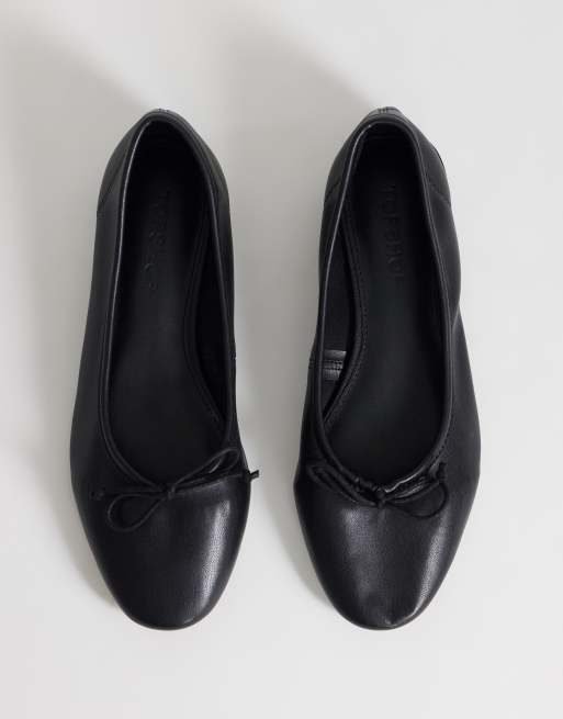 Topshop – Dottie – Czarne balerinki na obcasie klockowym, 2 z 4