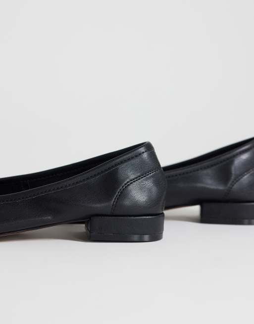 Topshop – Dottie – Czarne balerinki na obcasie klockowym, 3 z 4