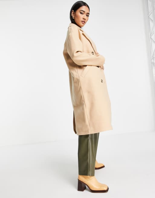 Topshop relaxed coat camel sale