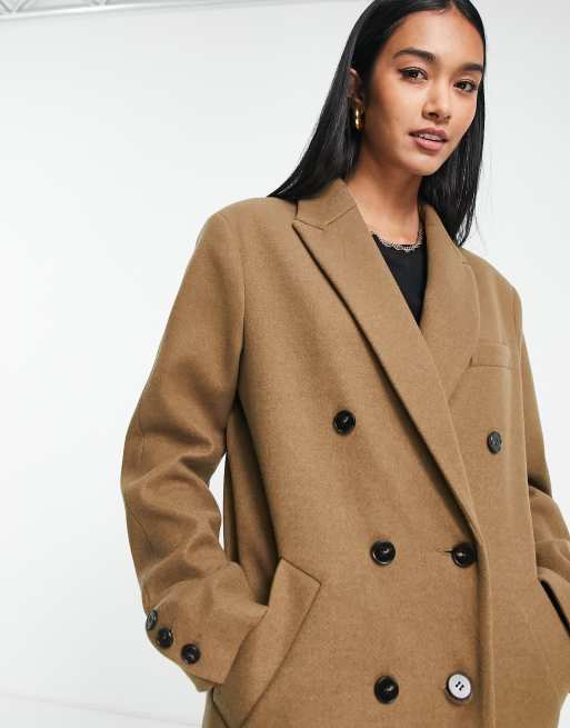 Petite double breasted outlet camel duster coat