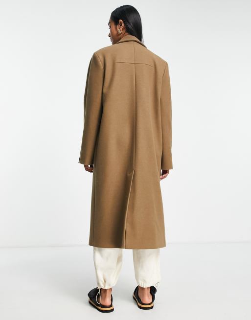 Topshop relaxed coat camel sale