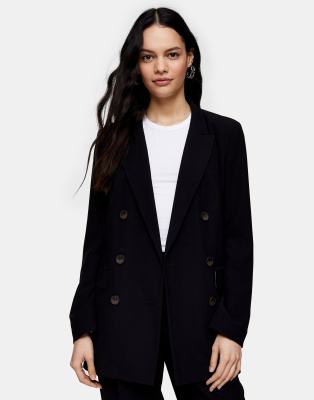 Single-breasted Jacket - Black - Ladies