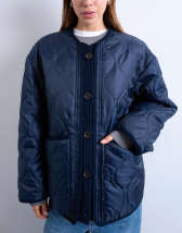 Topshop double layer fronted liner jacket in navy