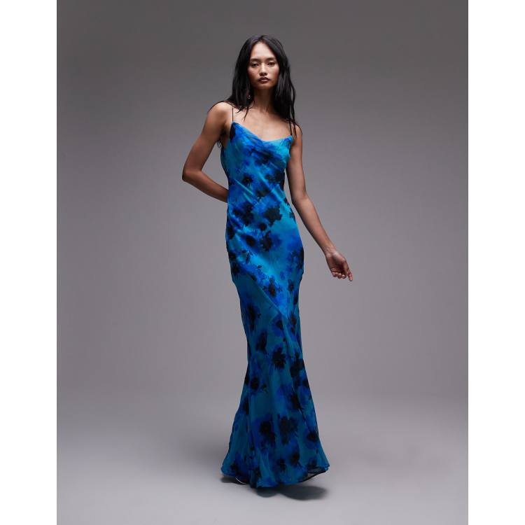 トップス Organdy tiered cami dress (Navy flower) Organdy tiered cami dress (Navy flower) – POPPY