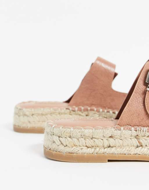 Topshop double strap platform espadrilles in taupe ASOS