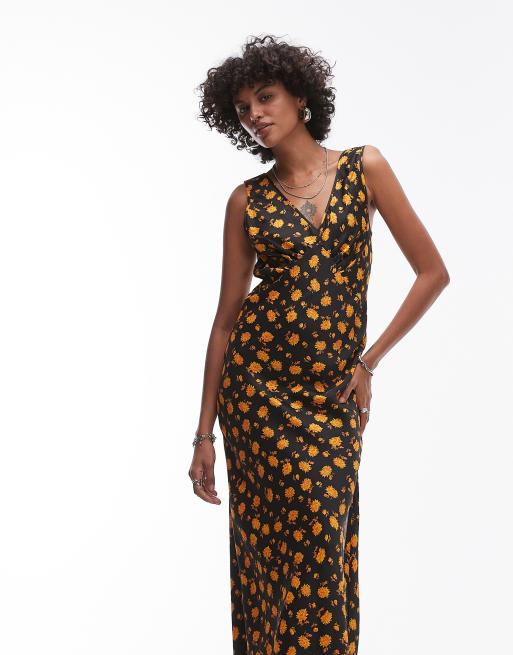 Topshop orange floral dress hotsell