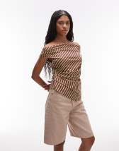Glamorous boho lightweight eyelet cutwork tie front blouse in white - part of a set