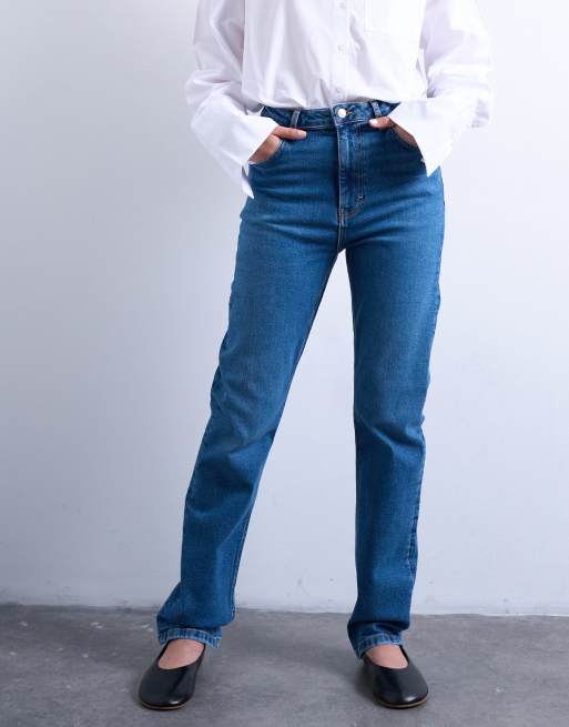 Topshop - Dree - Blå slim-jeans med høj talje og lige ben, 2 af 7