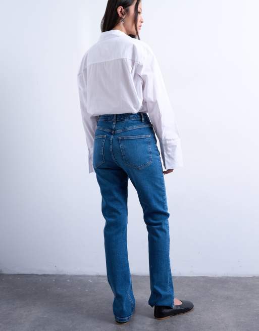 Topshop - Dree - Blå slim-jeans med høj talje og lige ben, 5 af 7