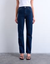 Topshop Dree high rise slim straight leg jean in indigo rinse