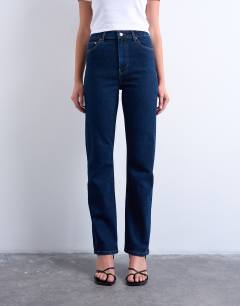 Dree high rise slim straight leg jean in indigo rinse