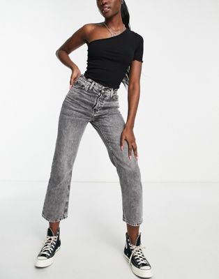 Topshop Dree recycled cotton blend jean in grey | ASOS