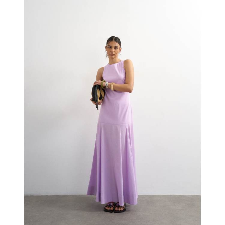 drop waist purple dress April Drop Waist Jersey Maxi Dress Purple / S: 2-4 at Rebdolls