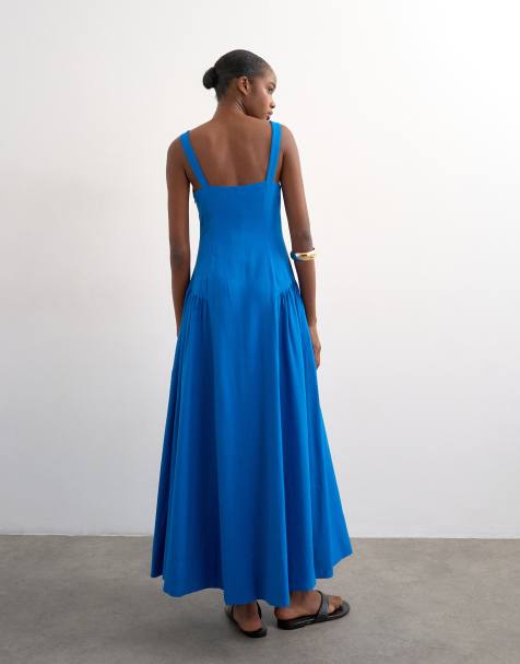 Topshop Maxi Jupe Femme UK 10 Vert 100% Polyester Long Maxi