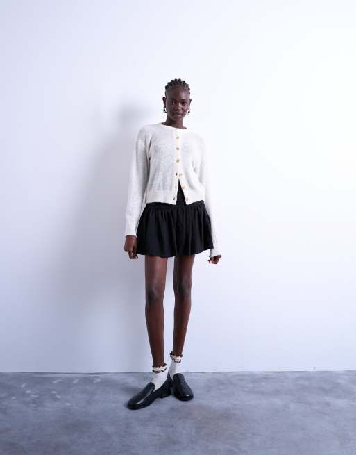 Topshop dropped waist mini skirt in black, 2 of 5