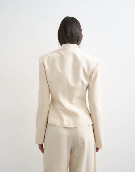 Topshop – Drummer – Jacke in Ecru, Kombiteil, 4 von 4