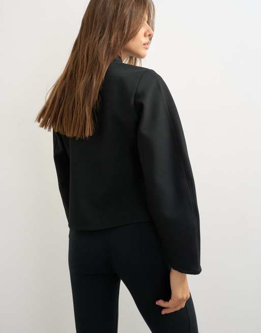Topshop drummer-jakke med detaljer i sort, 4 af 4