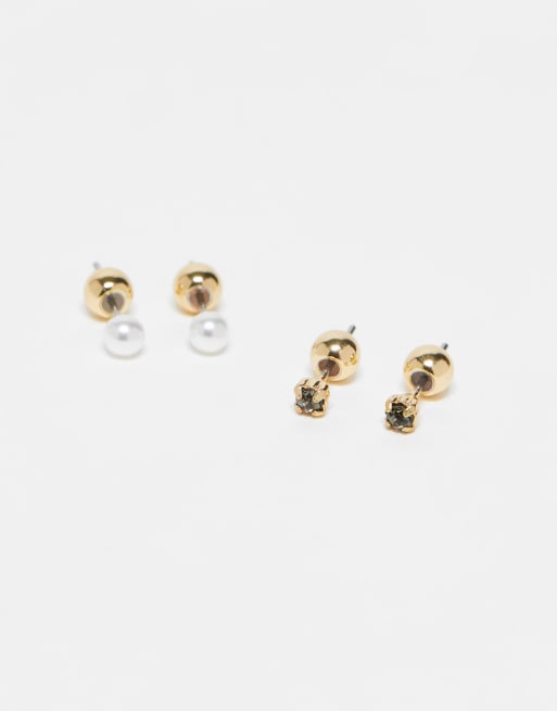 Pearl hoop deals earrings topshop