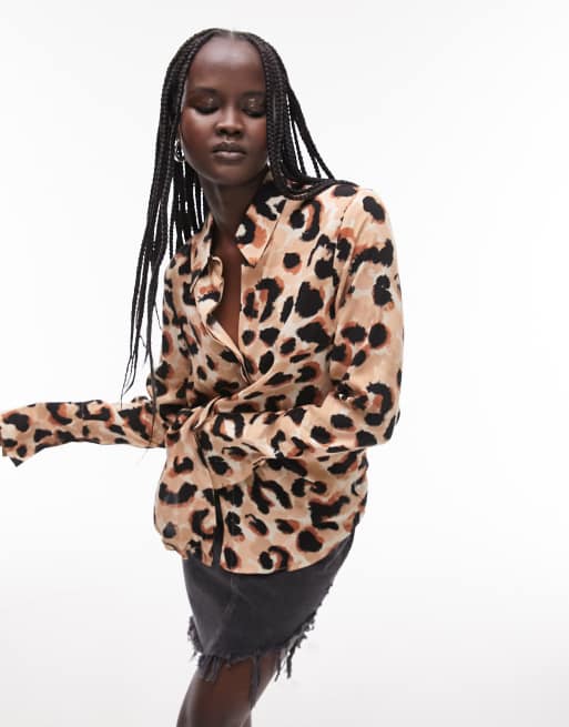 Topshop leopard print sweatshirt new arrivals