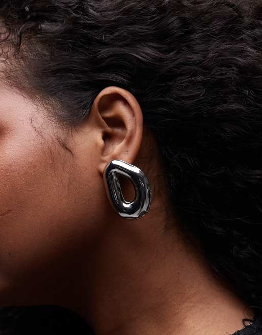 Topshop - Earle - Ronde oorbellen in zilver, 3 van 3