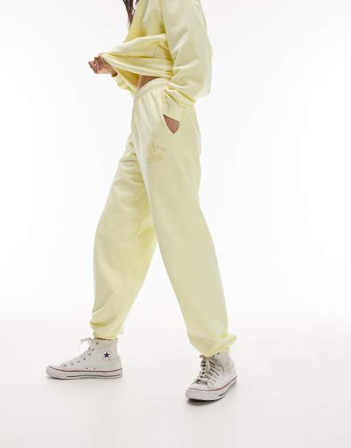 Yellow Oversized Track Pants