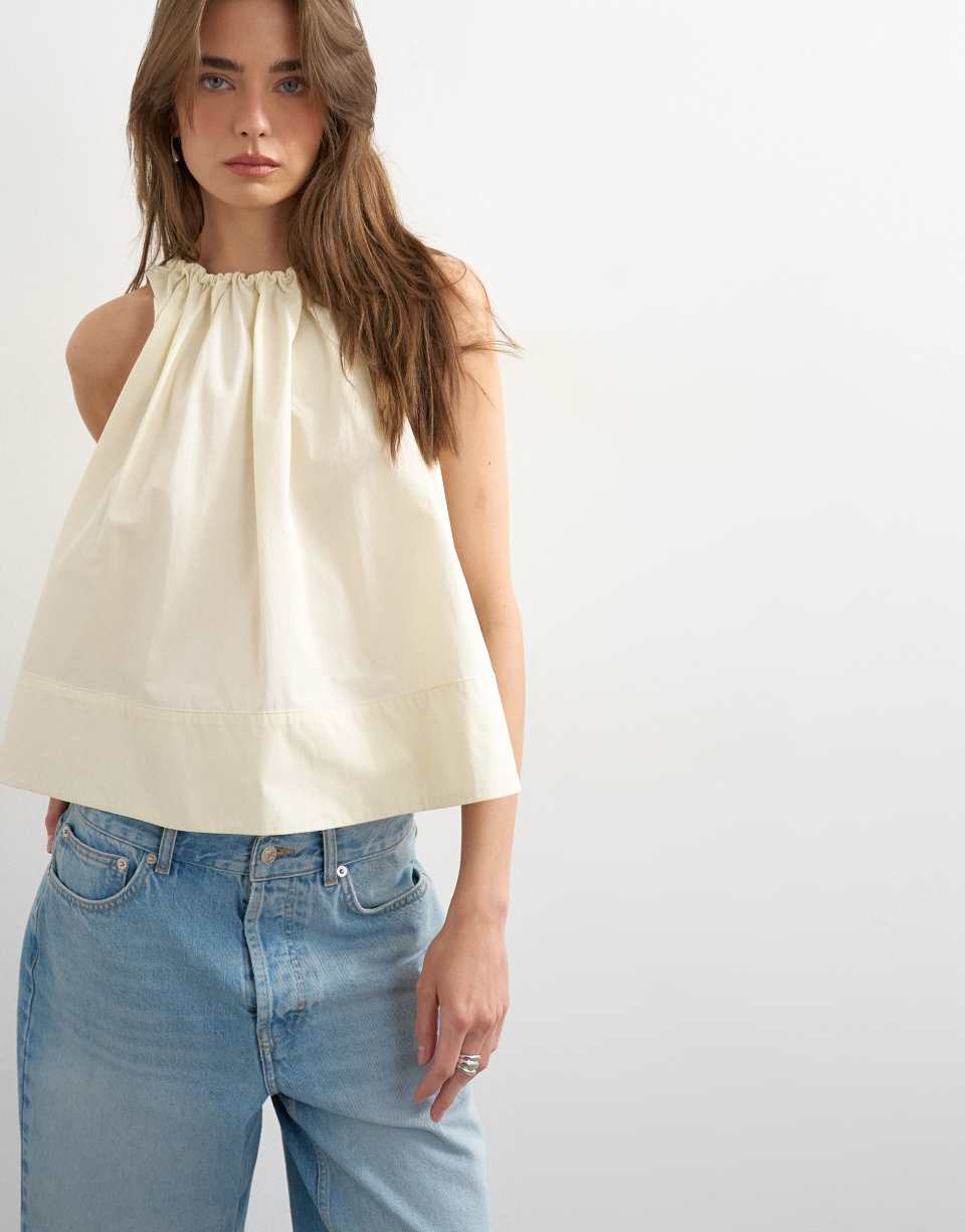 Ecru trapeze top