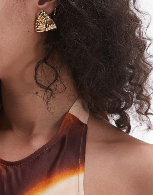 Topshop – Eddie – Markante Triangel-Ohrstecker in Goldoptik, 3 von 4