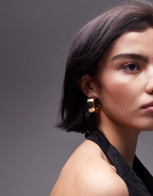 Topshop - Edie - Chunky oorbellen in goudkleur