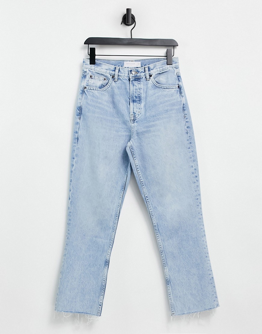Topshop – Editor – Blekta jeans-Blå