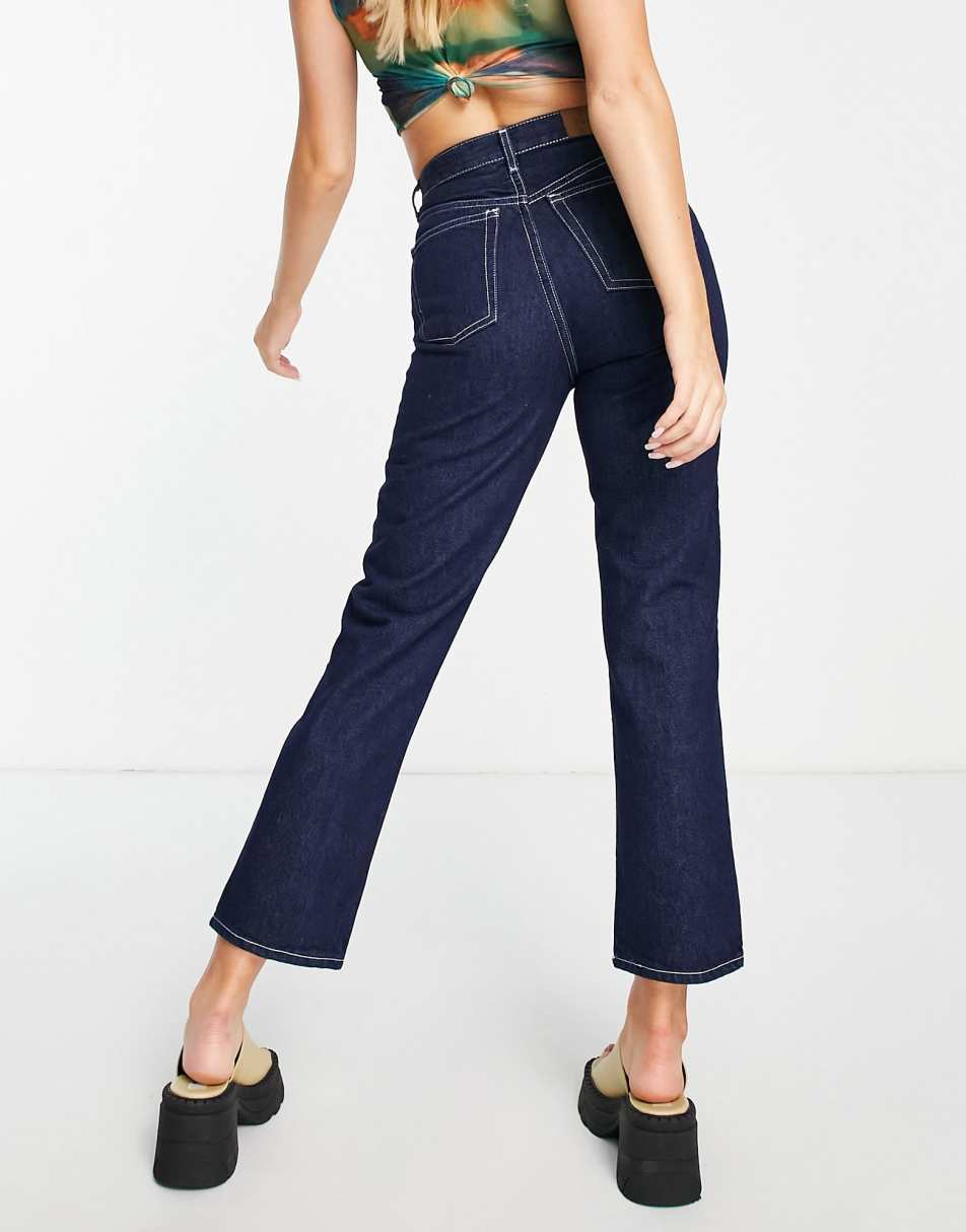 Topshop Editor jeans in raw indigo