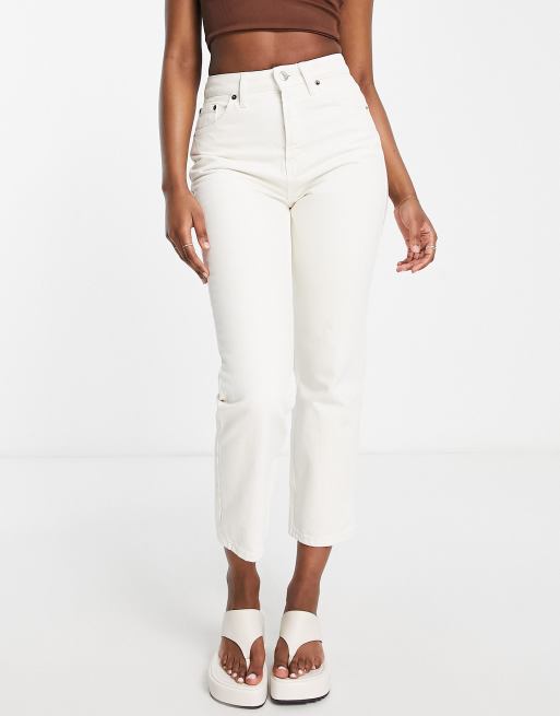 Topshop – Editor – Jeansy w kolorze złamanej bieli