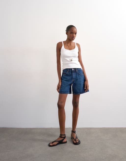 Topshop - Editor - Short en jean - Bleu intense, 2 de 4
