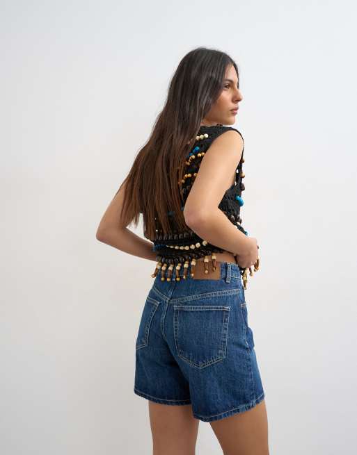 Topshop - Editor - Short en jean - Bleu intense, 3 de 5