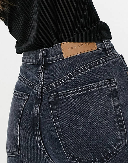 Jeans Topshop Editor straight leg jeans in blue black 