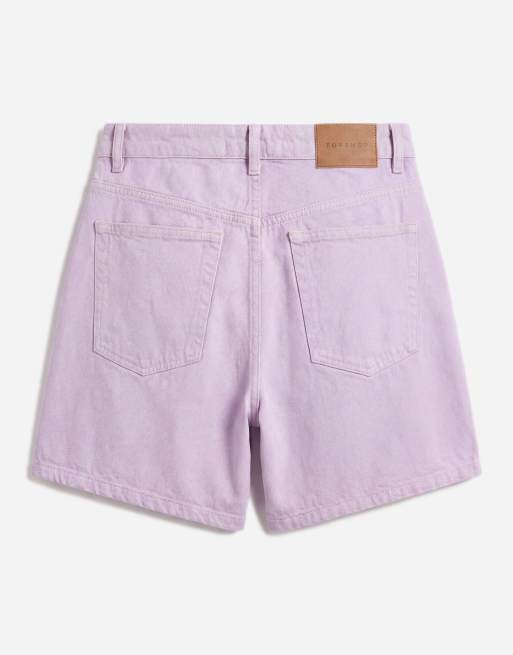 Topshop – Editor – Syrénlila jeansshorts, 7 av 9