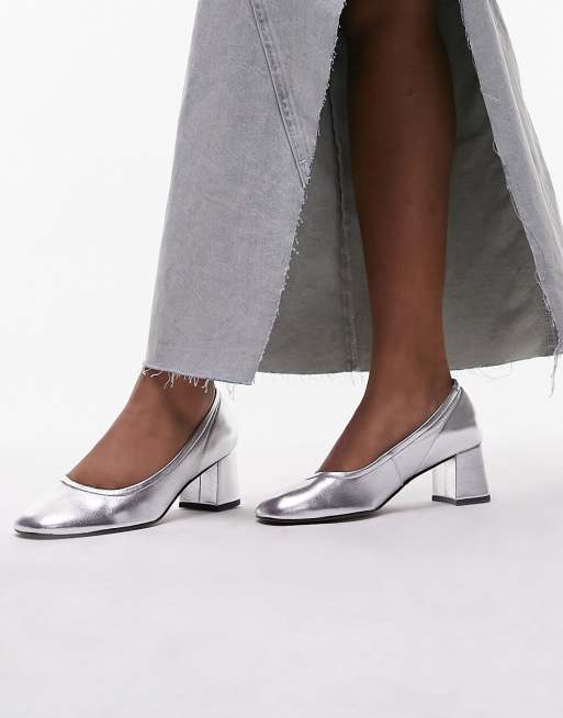 Silver court cheap shoes asos