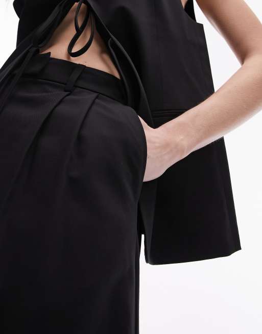 Topshop – Elegante City-Shorts in Schwarz, Kombiteil , 5 von 5